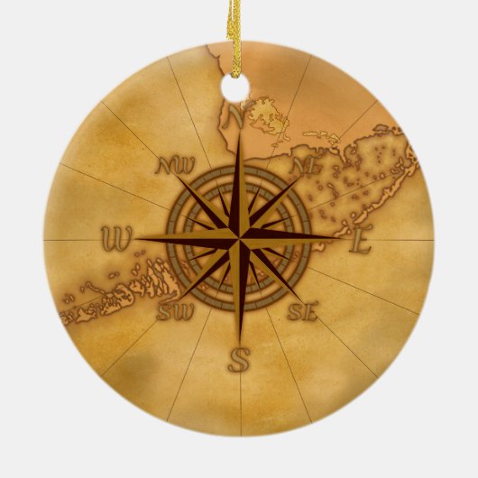 Antiek Stijlvol Roos Keramisch Ornament (Achterkant)