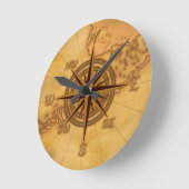 Antiek Stijlvol Roos Ronde Klok (Hoek)