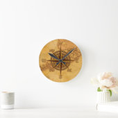 Antiek Stijlvol Roos Ronde Klok (Huis)