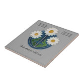 Antiek stilgezette Art Nouveau Daisies herstellen Tegeltje (Zijkant)