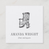 Antiek stoelplein Visitekaartje | Koolstof (Voorkant)