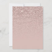 Antiek Stoffige Roze Glitter Gradient Save The Date (Achterkant)