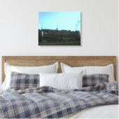 Antiek stoomtrein canvas afdruk (Insitu (Slaapkamer))