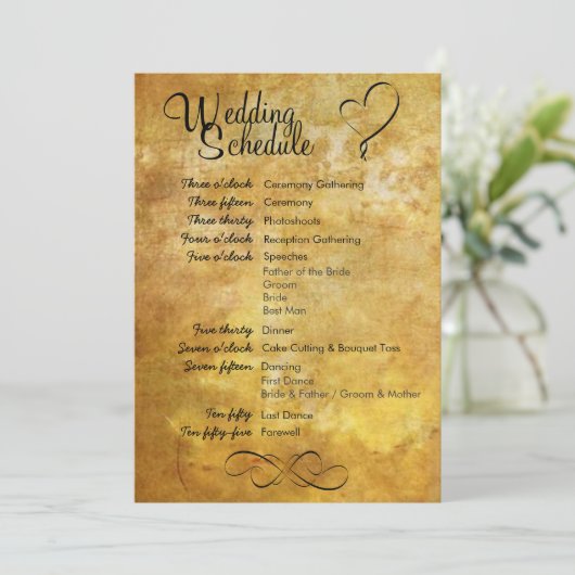 Antiek stootschema kaart (Staand voorkant)