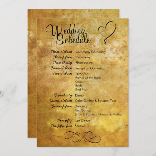 Antiek stootschema kaart (Voorkant / Achterkant)