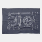 Antiek stopwatch, 1889 Patenttekening Theedoek (Horizontaal)