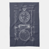 Antiek stopwatch, 1889 Patenttekening Theedoek (Verticaal)