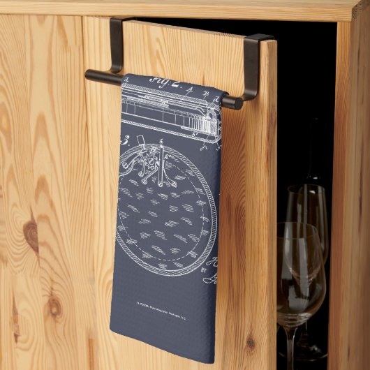 Antiek stopwatch, 1889 Patenttekening Theedoek (Derde Gevouwen)