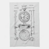 Antiek stopwatch, 1889 Patenttekening Theedoek (Verticaal)