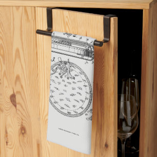 Antiek stopwatch, 1889 Patenttekening Theedoek