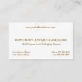 Antiek Store Dealer Upholsterer Visitekaartje (Achterkant)