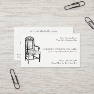 Antiek Store Dealer Upholsterer Visitekaartje