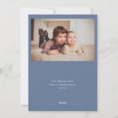 Antiek Storefront Illustration Blauw Feestdagenkaart (Achterkant)