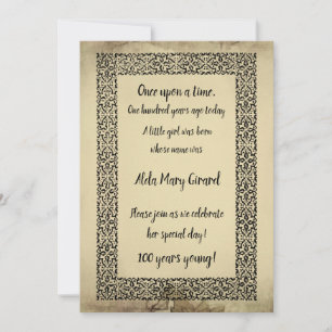 Antiek Storybook Page Centenarian 100th Birthday