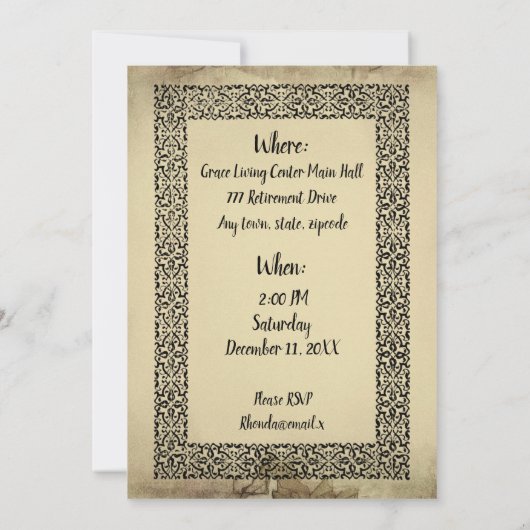 Antiek Storybook Page Centenarian 100th Birthday (Achterkant)