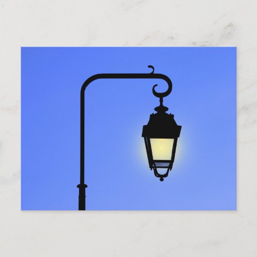 Antiek straatlamp briefkaart (Voorkant)