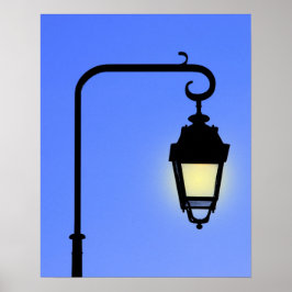 Antiek straatlamp poster