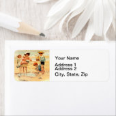  Antiek Strand Jongen Meisje Kinderen Fine Art Etiket (Insitu)