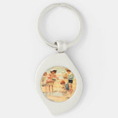  Antiek Strand Jongen Meisje Kinderen Fine Art Sleutelhanger (Voorkant)