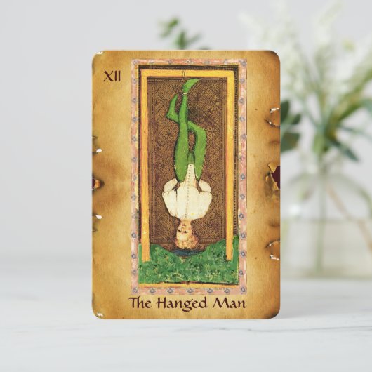 ANTIEK STREEFCIJFERS 12 / HET BEHANDELDE MAN AANKONDIGING (Staand voorkant)