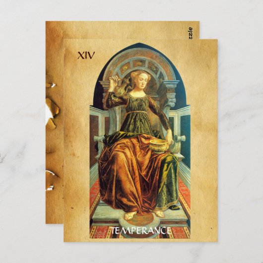 ANTIEK STREEFCIJFERS 14 / TEMPERANTIE BRIEFKAART (Voorkant / Achterkant)