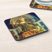 ANTIEK STREEFCIJFERS 14 / TEMPERANTIE DRANKJES ONDERZETTER (Linkerzijde)