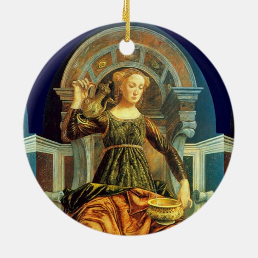 ANTIEK STREEFCIJFERS 14 / TEMPERANTIE KERAMISCH ORNAMENT (Achterkant)