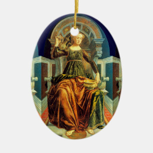 ANTIEK STREEFCIJFERS 14 / TEMPERANTIE KERAMISCH ORNAMENT