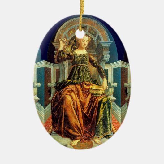 ANTIEK STREEFCIJFERS 14 / TEMPERANTIE KERAMISCH ORNAMENT (Voorkant)