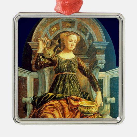 ANTIEK STREEFCIJFERS 14 / TEMPERANTIE METALEN ORNAMENT (Voorkant)