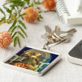 ANTIEK STREEFCIJFERS 14 / TEMPERANTIE SLEUTELHANGER (Zijkant)