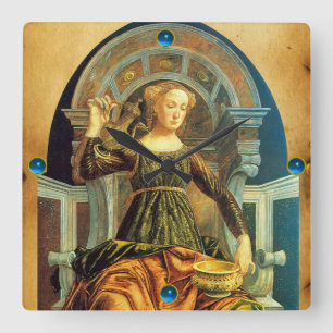 ANTIEK STREEFCIJFERS 14 / TEMPERANTIE VIERKANTE KLOK