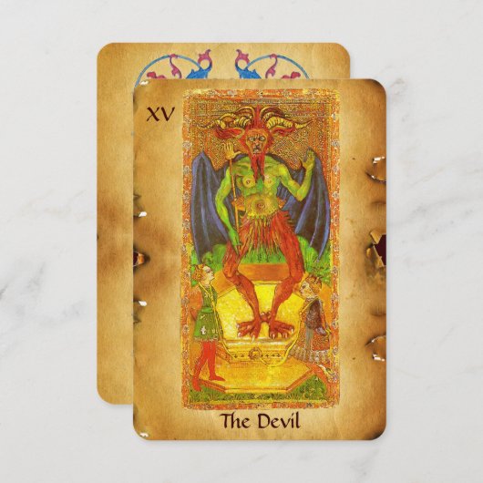 ANTIEK STREEFCIJFERS 15 / DEVIL AANKONDIGING (Voorkant / Achterkant)