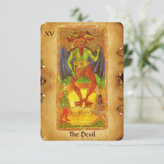 ANTIEK STREEFCIJFERS 15 / DEVIL AANKONDIGING (Staand voorkant)