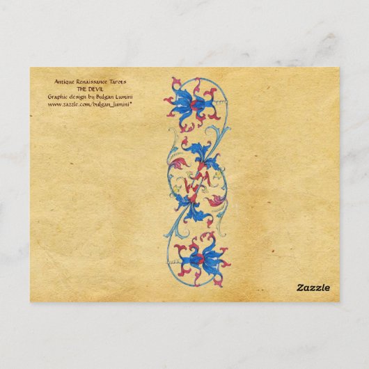 ANTIEK STREEFCIJFERS 15 / DEVIL BRIEFKAART (Achterkant)