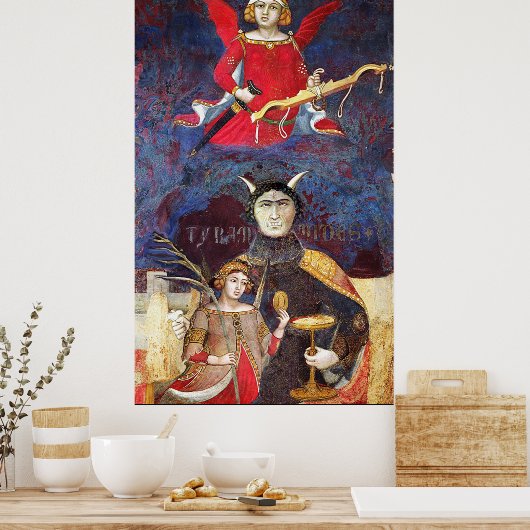 ANTIEK STREEFCIJFERS 15 / DEVIL POSTER (Keuken)