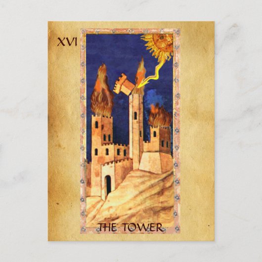 ANTIEK STREEFCIJFERS 16 / TOWER BRIEFKAART (Voorkant)