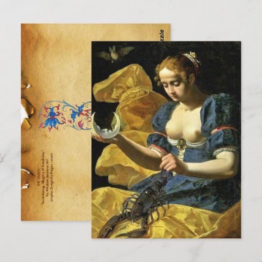 ANTIEK STREEFCIJFERS 18 / HET MOON BRIEFKAART (Voorkant / Achterkant)