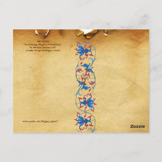 ANTIEK STREEFCIJFERS 18 / HET MOON BRIEFKAART (Achterkant)