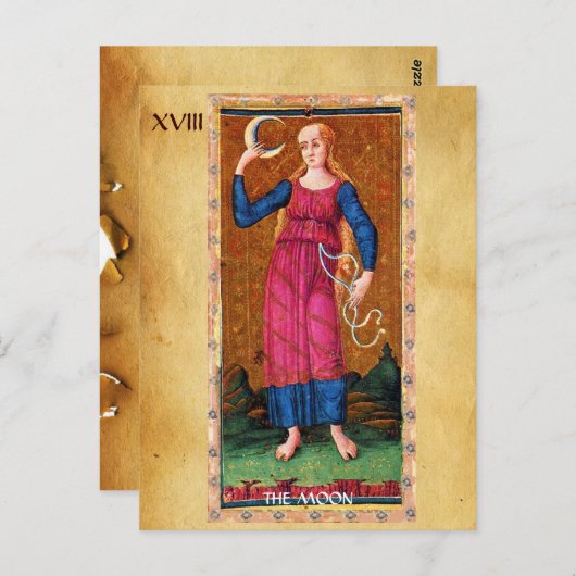 ANTIEK STREEFCIJFERS 18 / HET MOON BRIEFKAART (Voorkant / Achterkant)