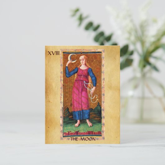 ANTIEK STREEFCIJFERS 18 / HET MOON BRIEFKAART (Staand voorkant)