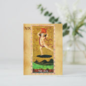 ANTIEK STREEFCIJFERS 19 / DE ZON BRIEFKAART (Staand voorkant)