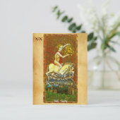 ANTIEK STREEFCIJFERS 19 / DE ZON BRIEFKAART (Staand voorkant)