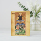 ANTIEK STREEFCIJFERS 21 / DE WERELD BRIEFKAART (Staand voorkant)