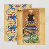 ANTIEK STREEFCIJFERS 21 / DE WERELD BRIEFKAART (Voorkant / Achterkant)