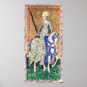 ANTIEK STREEFCIJFERS VOOR HERVERZEKERING/LADY VAN POSTER