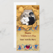 ANTIEK STROOMAFLORAAL EN HARTVALENTINE DAGELIJKS P FEESTDAGENKAART (Voorkant / Achterkant)