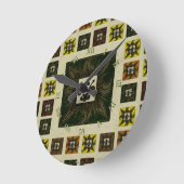 Antiek stuitolievleur de Lis (groen) Ronde Klok (Hoek)