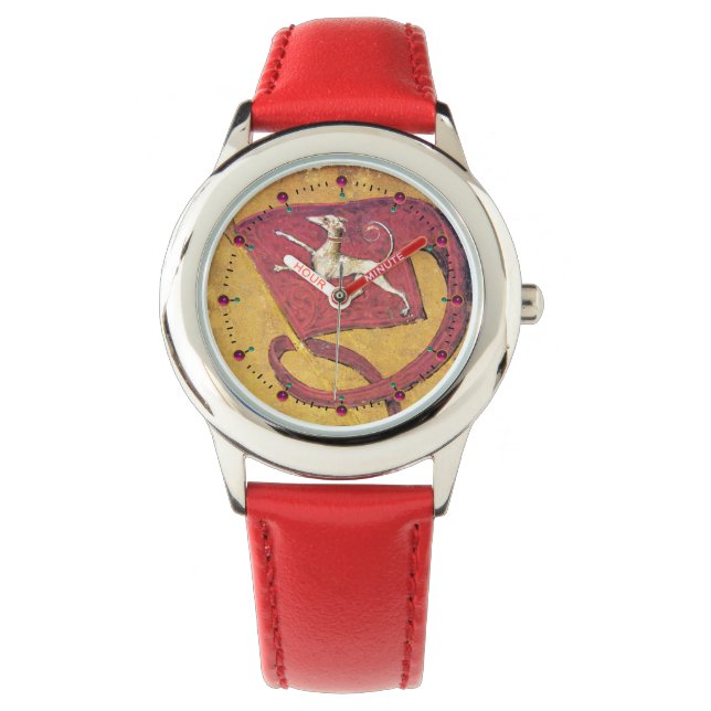 ANTIEK STUKKEN, DUITSE RECHTBANK KAARTEN RODE VLAG HORLOGE (Voorkant)