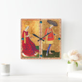 ANTIEK STUKKEN/PAGINA'S EN KONINGKONINGSTUKKEN VIERKANTE KLOK (Huis)